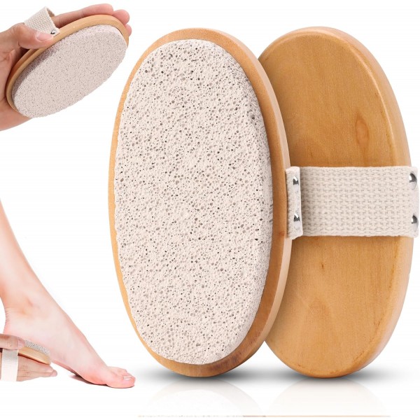 1 Pcs Pumice Stone for Feet with Handle Foot Scrubber Dead Skin Callus Remover Heel Scraper Pedicure Tool for Feet Hands Shower Remove Calluses Dry Skin