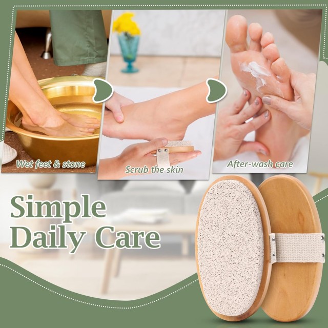 1 Pcs Pumice Stone for Feet with Handle Foot Scrubber Dead Skin Callus Remover Heel Scraper Pedicure Tool for Feet Hands Shower Remove Calluses Dry Skin