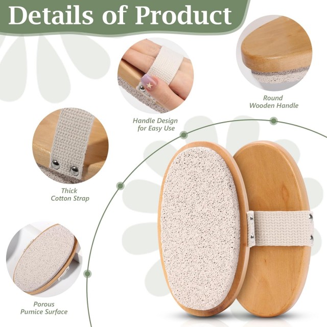 1 Pcs Pumice Stone for Feet with Handle Foot Scrubber Dead Skin Callus Remover Heel Scraper Pedicure Tool for Feet Hands Shower Remove Calluses Dry Skin