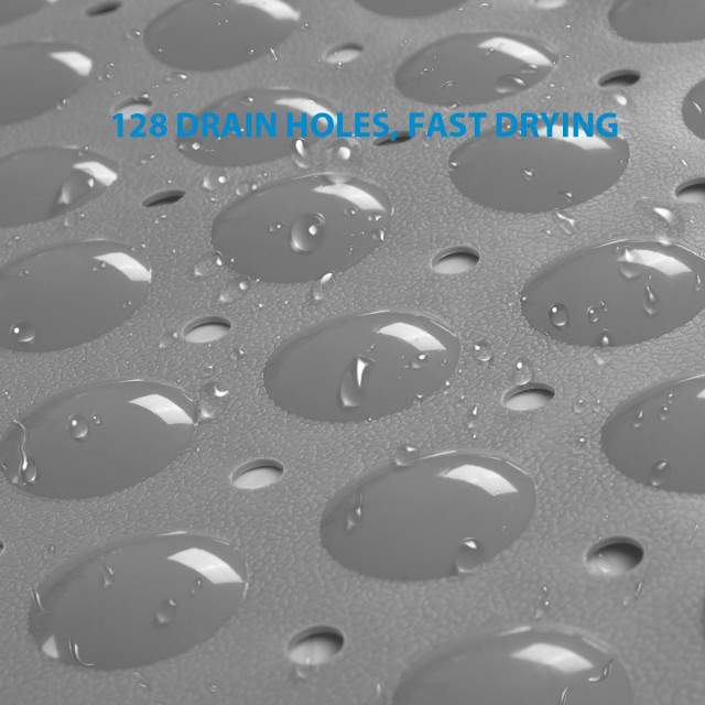 Bath Tub Mat,  Non-Slip Shower Mats with Suction Cups and Drain Holes, Bathroom Bathtub Mats Machine Washable 