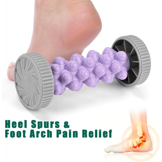 Foot Roller for Plantar Fasciitis Relief, Manual Deep Tissue Foot Massager for Circulation and Pain Relief, Reflexology Trigger Point Therapy Feet Massage Roller Tool for Arch or Heel Recovery