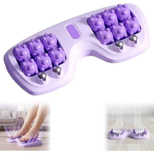 Portable Double Foot Massage Roller , Plantar Fasciitis Relief, Dual Foot Acupressure Therapy for Stress Relief and Improved Circulation, Reflexology Tool for Home & Office Use