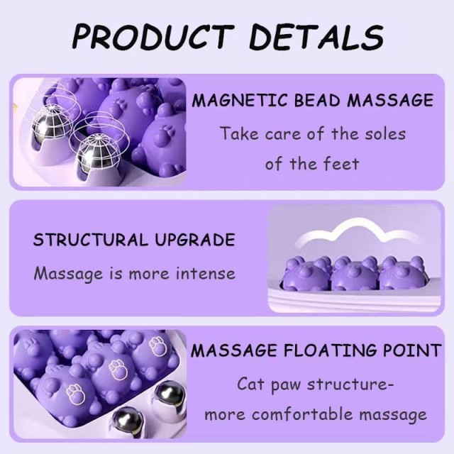 Portable Double Foot Massage Roller , Plantar Fasciitis Relief, Dual Foot Acupressure Therapy for Stress Relief and Improved Circulation, Reflexology Tool for Home & Office Use