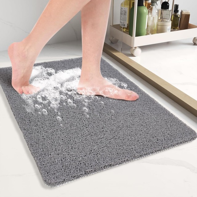 Non Slip Shower Mats for Inside Shower, Anti-Slip Bathtub Mats for Bathroom, Foot Scrubber Loofah Bath Mats for Shower, Quick Drying Shower Stall Mats for Wet Areas