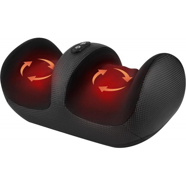 Foot Massager with Heat & Foot Roller, Shiatsu Calf Leg Massager for Circulation and Neuropathy Pain Relief for Feet Care Home Office Gadgets Relaxing Massage Tools Gifts for Women Men Mom Dad