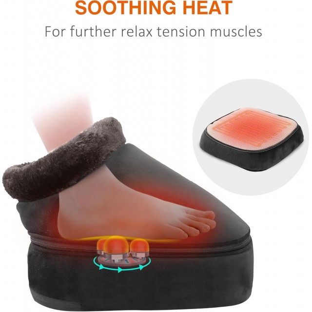 Foot Massager with Heat, Shiatsu Heated Kneading Foot Massager Machine, Electric Foot Massager, Gift for Her & Him, Home and Office Use