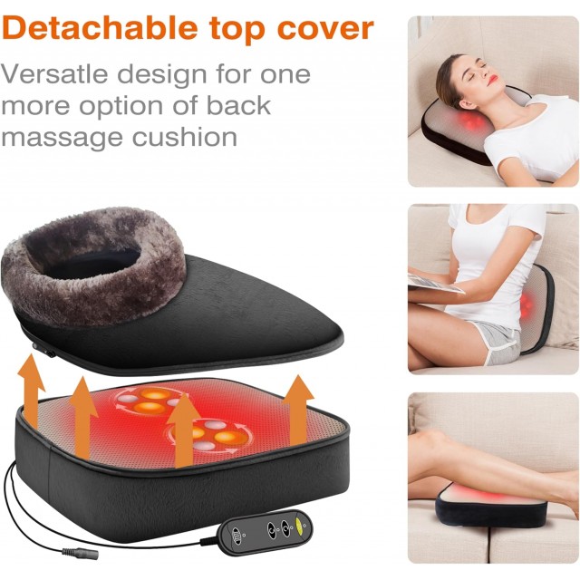 Foot Massager with Heat, Shiatsu Heated Kneading Foot Massager Machine, Electric Foot Massager, Gift for Her & Him, Home and Office Use
